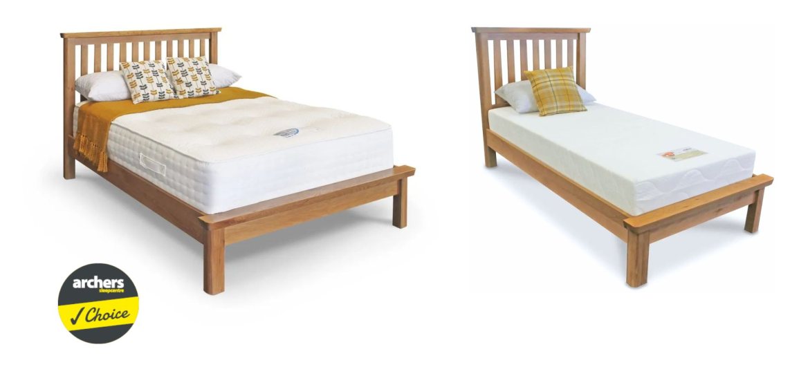ASC Austin Oak Wooden Bed Frame